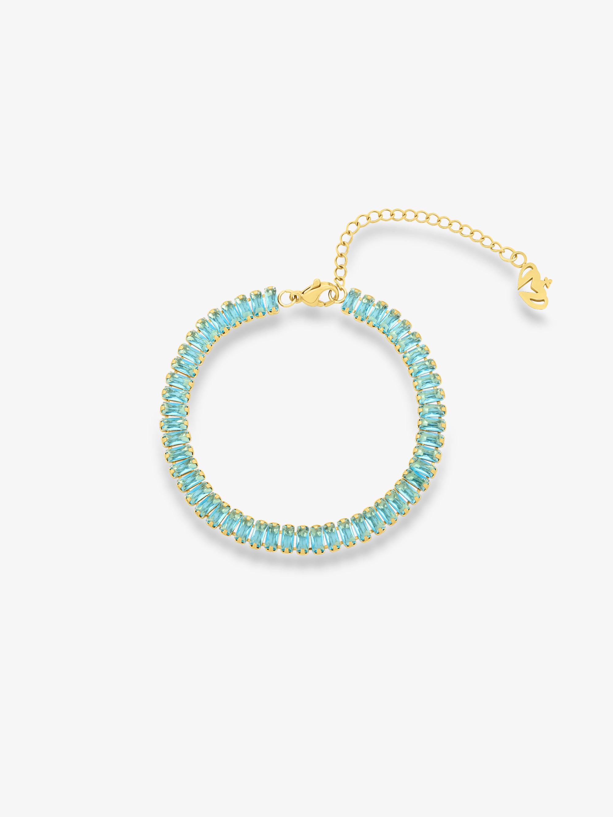 Baguette Sky Blue Zirconia Bracelet