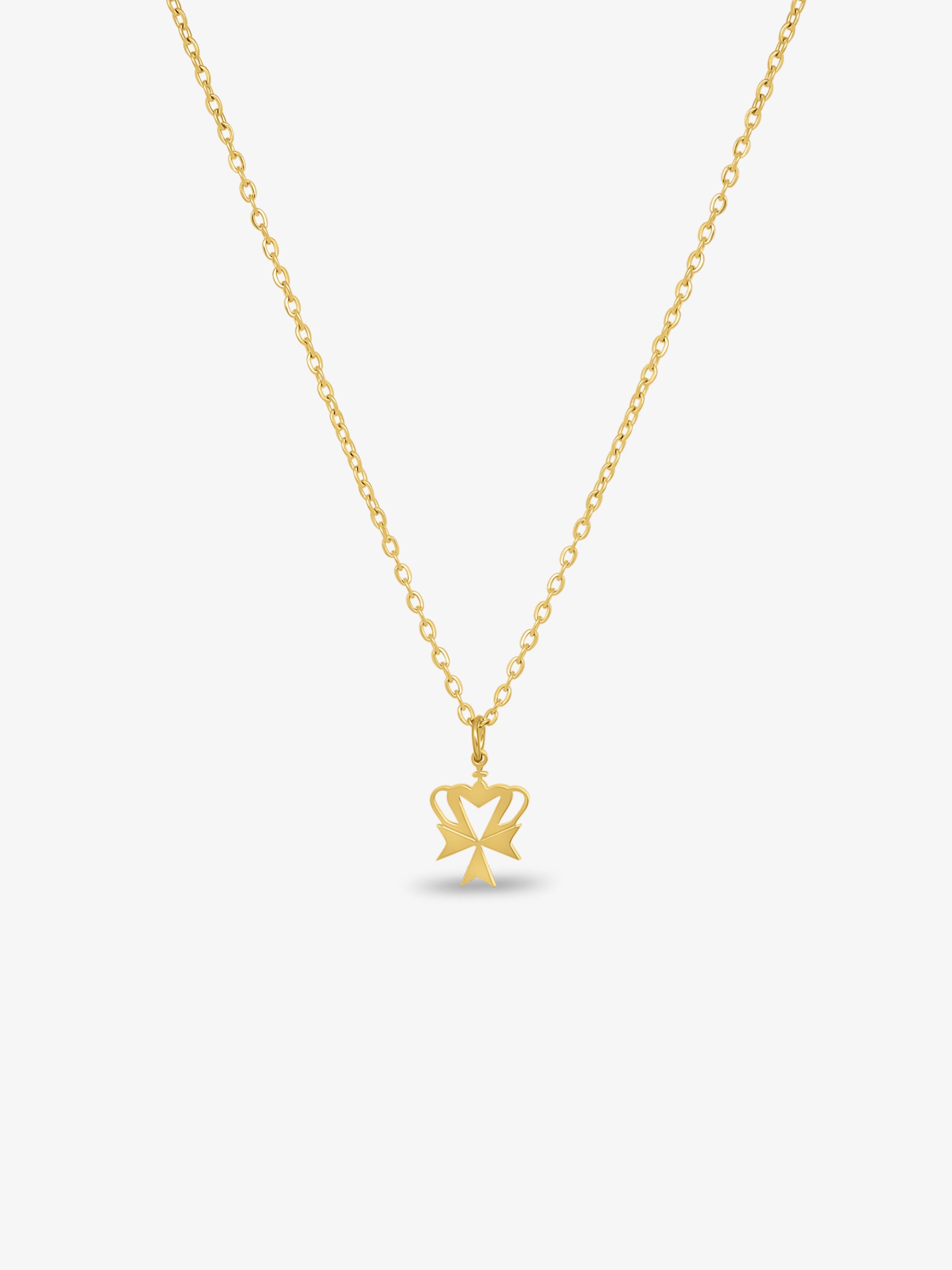 Crown Cross Petite Necklace